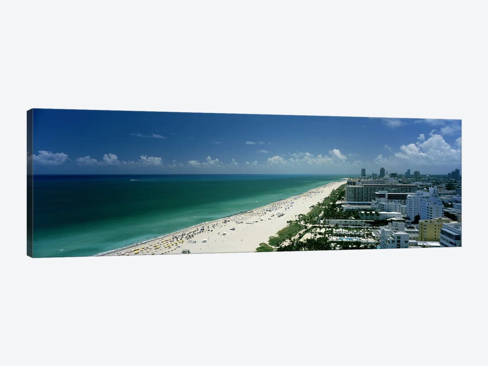 City at the beachfront, South Beach, Miami Beach, Florida, USA by Panoramic Images 1-piece Canvas Wall Art