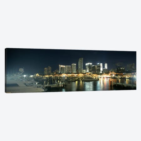 Boats at a harbor with buildings in the background, Miami Yacht Basin, Miami, Florida, USA Canvas Print #PIM6681} by Panoramic Images Canvas Art