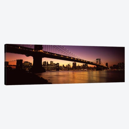 Bridge across the riverManhattan Bridge, Lower Manhattan, New York City, New York State, USA Canvas Print #PIM6686} by Panoramic Images Art Print