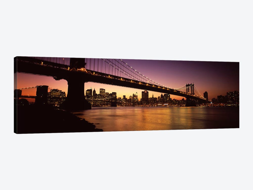 Bridge across the riverManhattan Bridge, Lower Manhattan, New York City, New York State, USA by Panoramic Images 1-piece Canvas Artwork