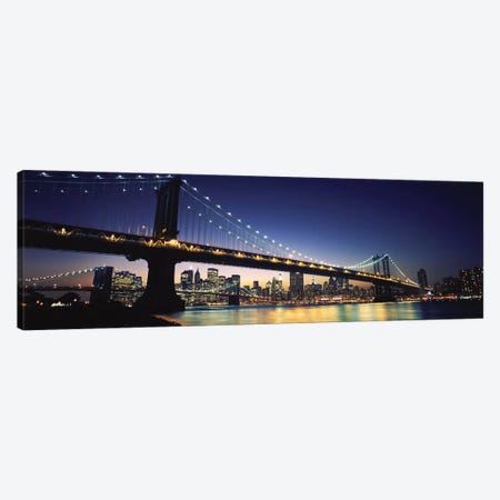 Bridge across the riverManhattan Bridge, Lower Manhattan, New York City, New York State, USA Canvas Print #PIM6687} by Panoramic Images Canvas Print