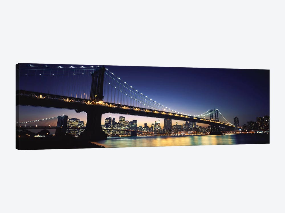 Bridge across the riverManhattan Bridge, Lower Manhattan, New York City, New York State, USA by Panoramic Images 1-piece Canvas Art Print