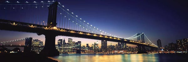Bridges: Bridge across the riverManhattan Bridge, Lower Manhattan, New York City, New York State, USA by Panoramic Images