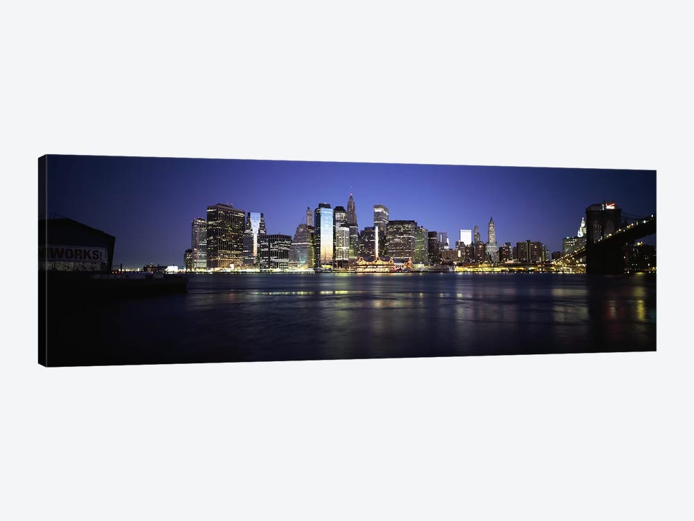 Early Dawn View Of Lower Manhattan And East River, New York City, New York, USA by Panoramic Images 1-piece Canvas Print