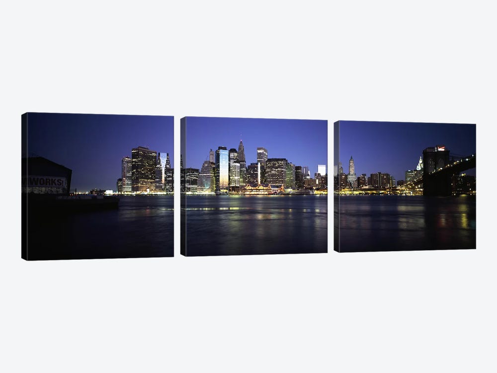 Early Dawn View Of Lower Manhattan And East River, New York City, New York, USA by Panoramic Images 3-piece Art Print