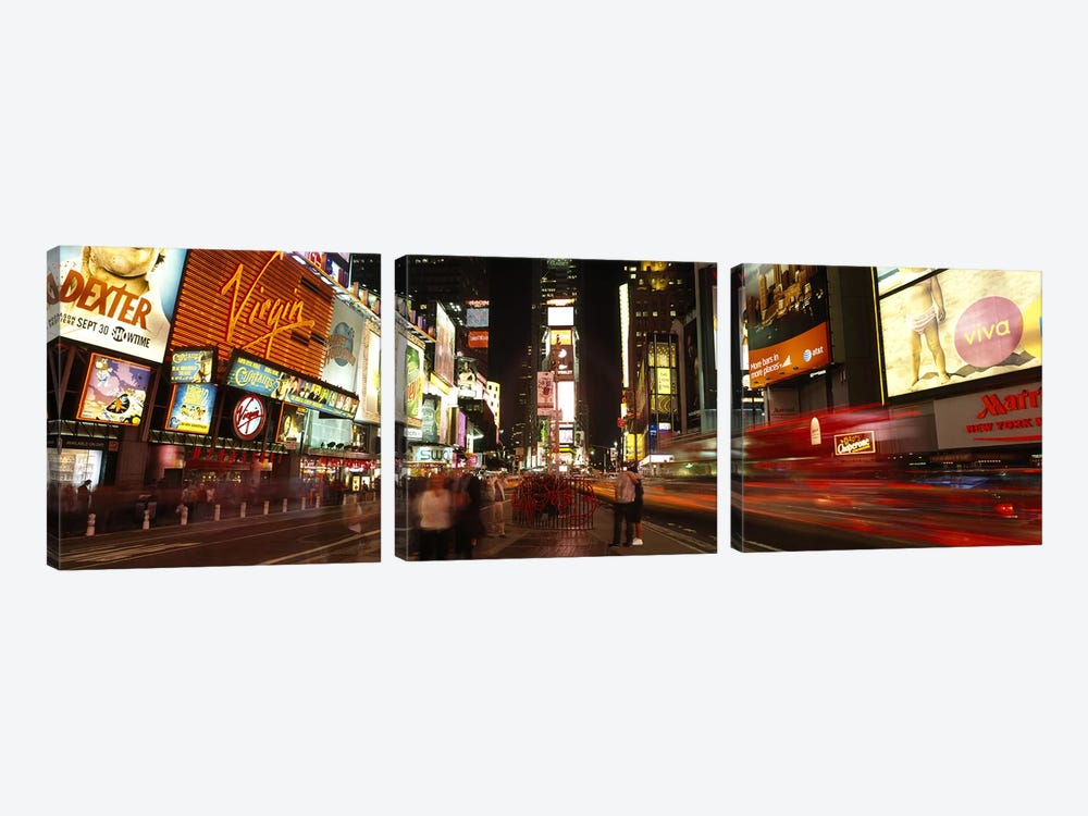 Buildings in a cityBroadway, Times Square, Midtown Manhattan, Manhattan, New York City, New York State, USA by Panoramic Images 3-piece Canvas Artwork