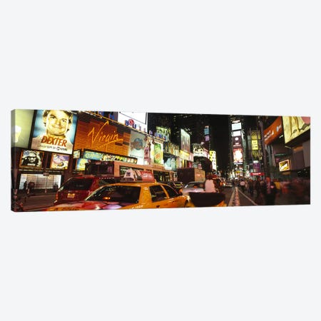 Buildings lit up at night in a cityBroadway, Times Square, Midtown Manhattan, Manhattan, New York City, New York State, USA Canvas Print #PIM6694} by Panoramic Images Canvas Wall Art