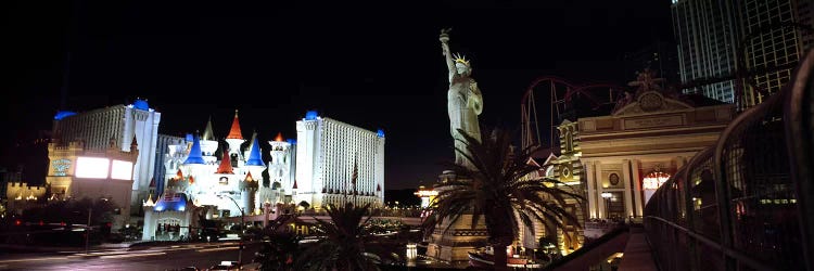 Statue in front of a hotelNew York New York Hotel, Excalibur Hotel & Casino, The Las Vegas Strip, Las Vegas, Nevada, USA by Panoramic Images wall art