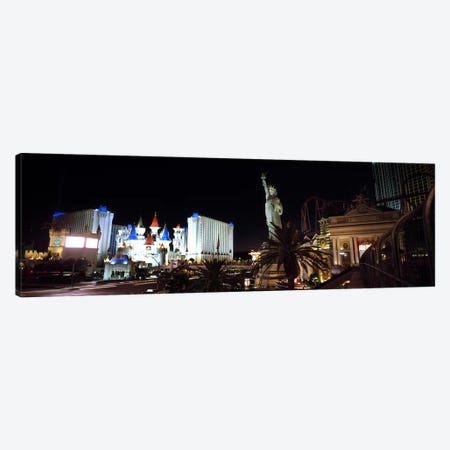 Statue in front of a hotelNew York New York Hotel, Excalibur Hotel & Casino, The Las Vegas Strip, Las Vegas, Nevada, USA Canvas Print #PIM6700} by Panoramic Images Art Print