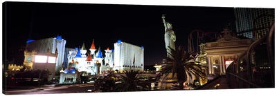 Statue in front of a hotelNew York New York Hotel, Excalibur Hotel & Casino, The Las Vegas Strip, Las Vegas, Nevada, USA Canvas Art Print - Famous Monuments & Sculptures