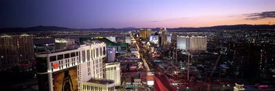 Aerial view of a cityParis Las Vegas, The Las Vegas Strip, Las Vegas, Nevada, USA by Panoramic Images canvas print