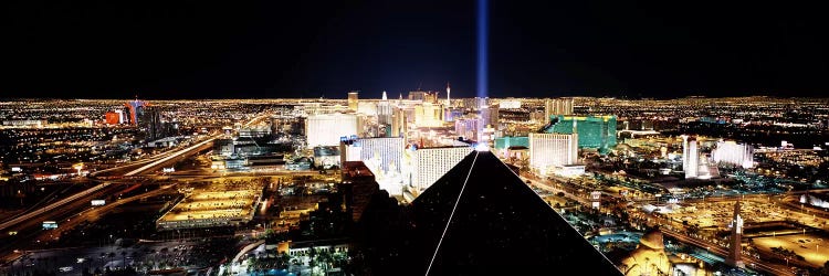 High angle view of a city from Mandalay Bay Resort and Casino, Las Vegas, Clark County, Nevada, USA