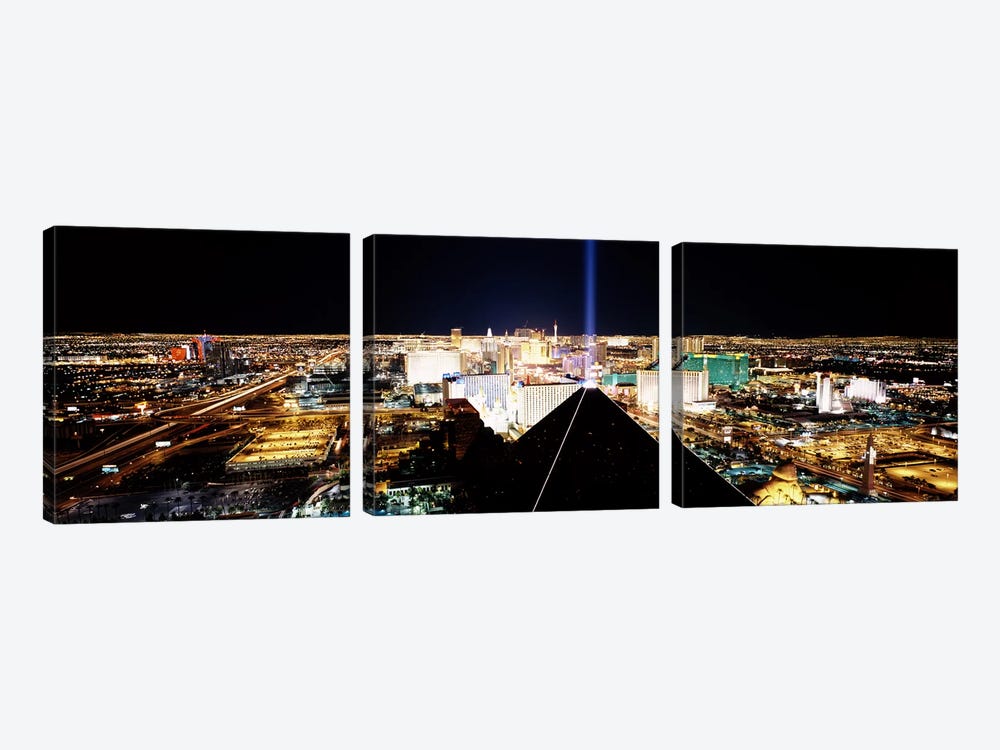 High angle view of a city from Mandalay Bay Resort and Casino, Las Vegas, Clark County, Nevada, USA by Panoramic Images 3-piece Canvas Artwork
