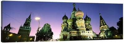 Low angle view of a cathedral, St. Basil's Cathedral, Red Square, Moscow, Russia Canvas Art Print - Dome Art