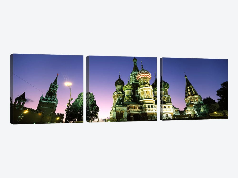 Low angle view of a cathedral, St. Basil's Cathedral, Red Square, Moscow, Russia by Panoramic Images 3-piece Canvas Wall Art