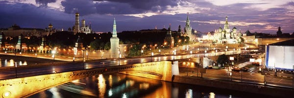 Moscow: Nighttime View Of Red Square And Surrounding Architecture, Moscow, Russia by Panoramic Images
