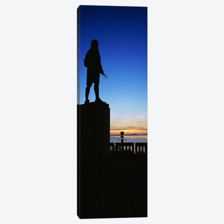 Captain Cook Monument Silhouette, Anchorage, Alaska, USA Canvas Print #PIM6725} by Panoramic Images Canvas Artwork