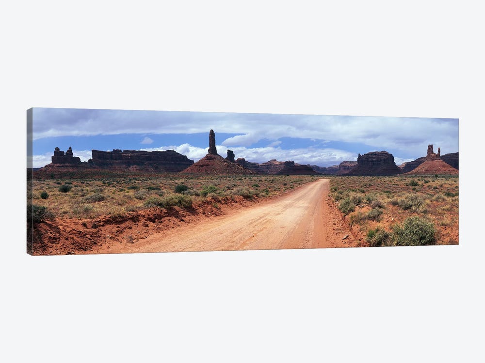 View From Scenic Loop, Valley Of The Gods, Bears Ears National Monument, San Juan County, Utah 1-piece Canvas Print