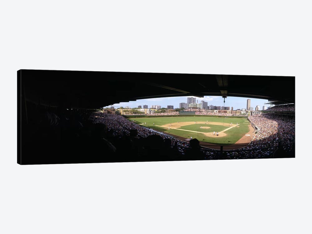 High angle view of a baseball stadium, Wrigley Field, Chicago, Illinois, USA by Panoramic Images 1-piece Art Print