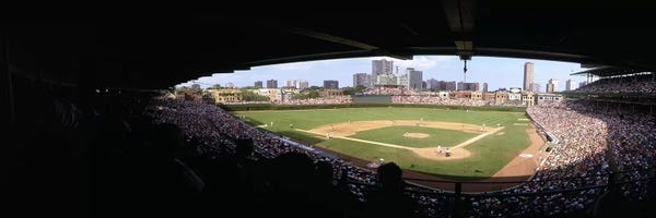 Chicago Cubs: High angle view of a baseball stadium, Wrigley Field, Chicago, Illinois, USA by Panoramic Images