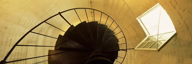 Low angle view of a spiral staircase of a lighthouse, Key West lighthouse, Key West, Florida, USA