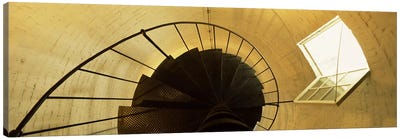 Low angle view of a spiral staircase of a lighthouse, Key West lighthouse, Key West, Florida, USA Canvas Art Print - Lighthouse Art