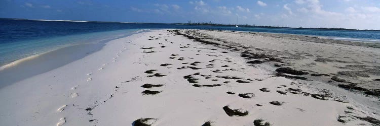 Footprints on the beach, Cienfuegos, Cienfuegos Province, Cuba