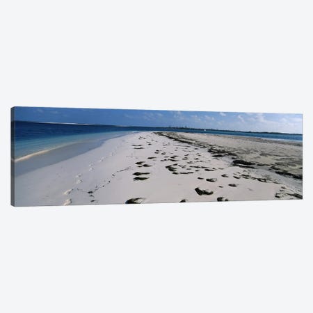 Footprints on the beach, Cienfuegos, Cienfuegos Province, Cuba Canvas Print #PIM6757} by Panoramic Images Canvas Print