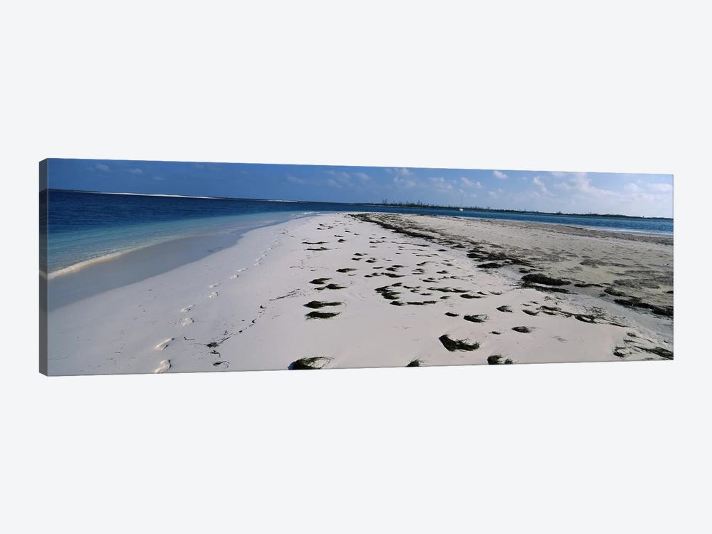 Footprints on the beach, Cienfuegos, Cienfuegos Province, Cuba by Panoramic Images 1-piece Canvas Print