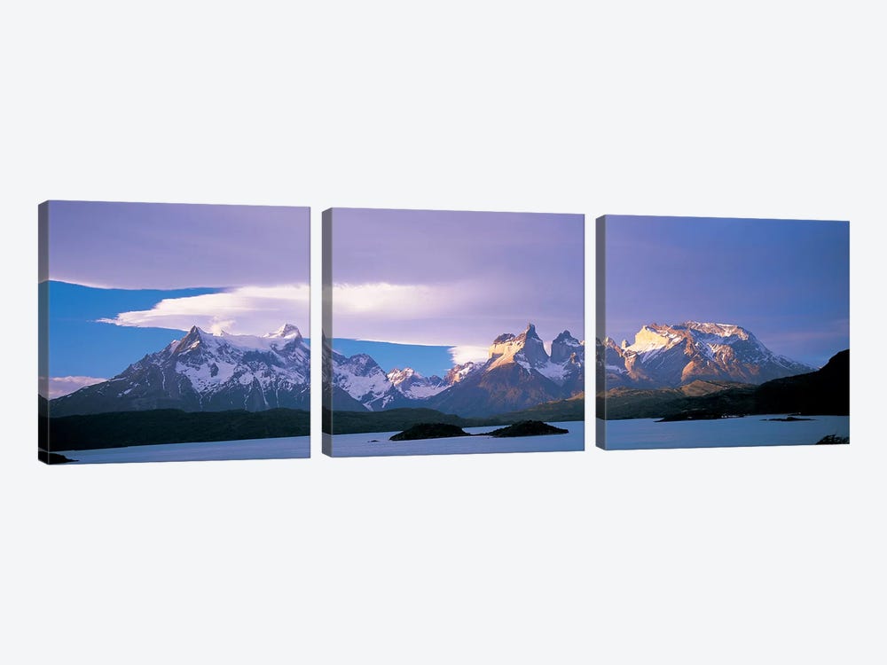 Clouds Over Cordillera del Paine, Torres del Paine National Park, Patagonia, Chile by Panoramic Images 3-piece Canvas Print