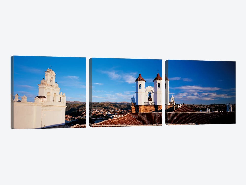 High angle view of a city, San Felipe Neri convent, Church Of La Merced, Sucre, Bolivia by Panoramic Images 3-piece Canvas Art