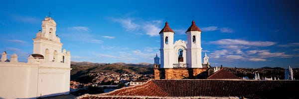 Bolivia: High angle view of a city, San Felipe Neri convent, Church Of La Merced, Sucre, Bolivia by Panoramic Images