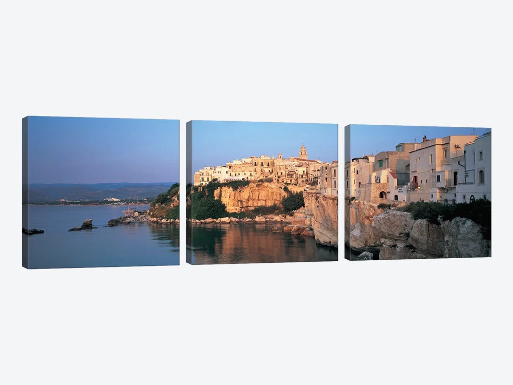 Coastal Landscape, Vieste, Foggia Province, Gargano Sub-Region, Apulia, Italy by Panoramic Images 3-piece Canvas Art
