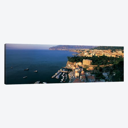 High-Angel View Of Sorrento & Bay Of Naples, Campania, Italy Canvas Print #PIM6786} by Panoramic Images Canvas Artwork