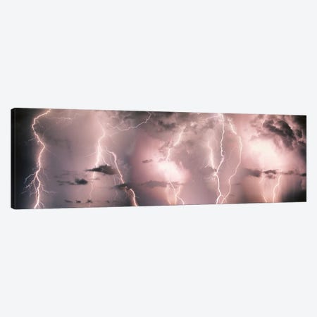 Lightning Storm In A Purple Sky Canvas Print #PIM678} by Panoramic Images Canvas Print