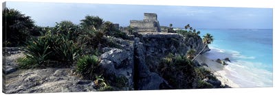 El Castillo, Tulum, Yucatan Peninsula, Quintana Roo, Mexico Canvas Art Print - Coastline Art