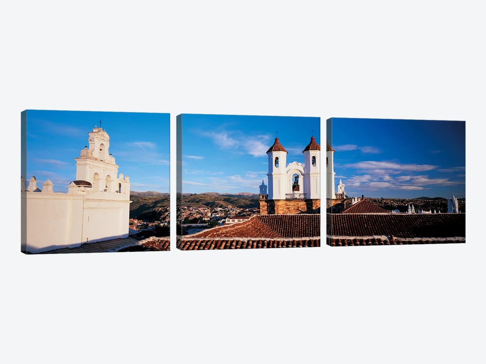 High angle view of a city, San Felipe Neri convent, Church Of La Merced, Sucre, Bolivia #2 by Panoramic Images 3-piece Canvas Wall Art