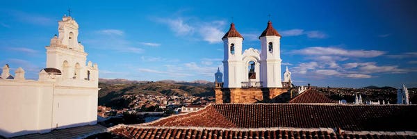 Bolivia: High angle view of a city, San Felipe Neri convent, Church Of La Merced, Sucre, Bolivia #2 by Panoramic Images