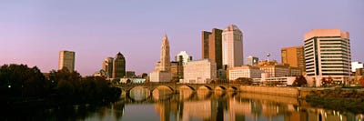Scioto River Columbus OH by Panoramic Images framed canvas print
