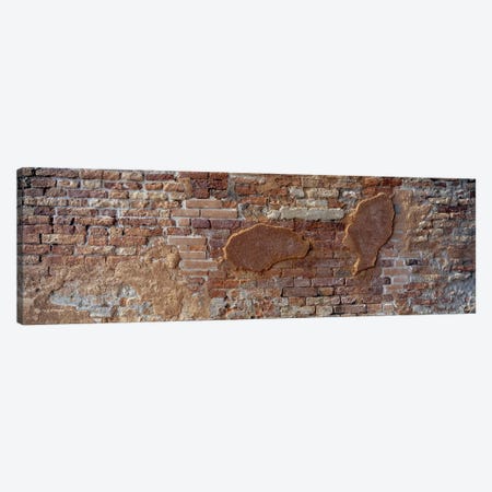 Close-Up Of A Brick Wall, Venice, Italy Canvas Print #PIM6802} by Panoramic Images Canvas Wall Art