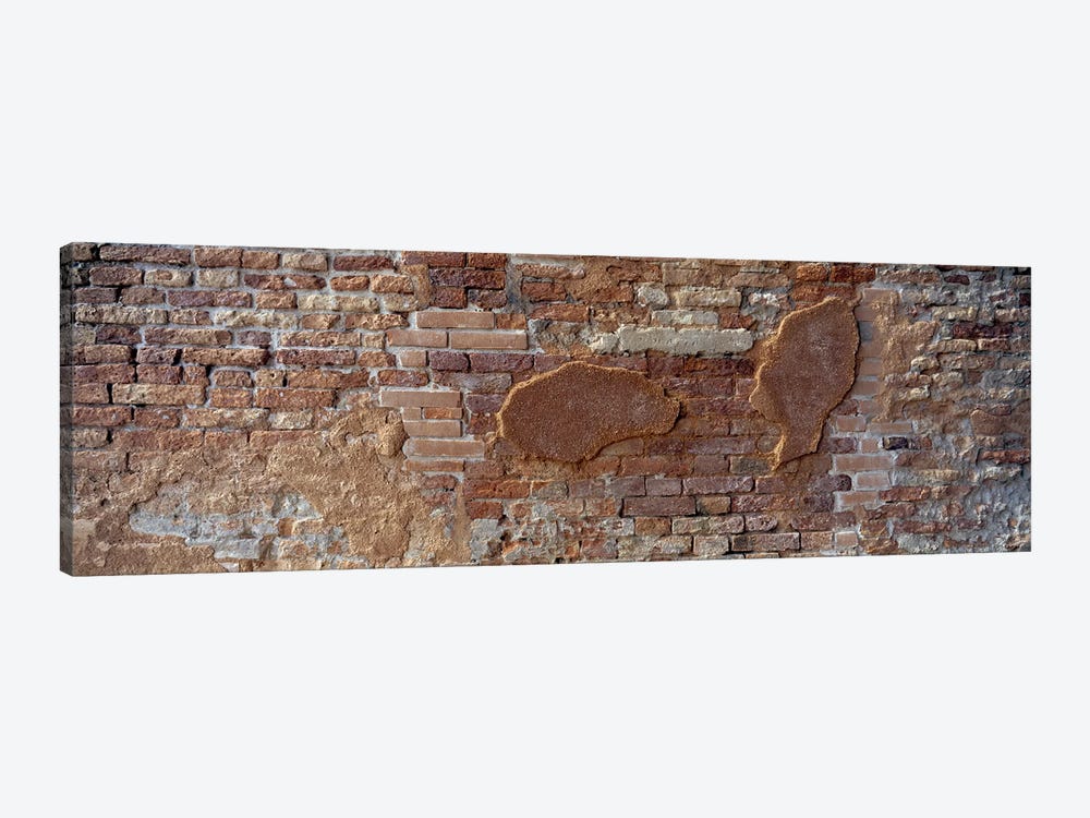 Close-Up Of A Brick Wall, Venice, Italy 1-piece Canvas Print
