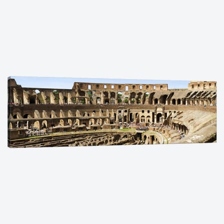 Interiors of an amphitheater, Coliseum, Rome, Lazio, Italy Canvas Print #PIM6804} by Panoramic Images Art Print