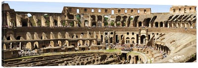 Interiors of an amphitheater, Coliseum, Rome, Lazio, Italy Canvas Art Print - Stadium Art