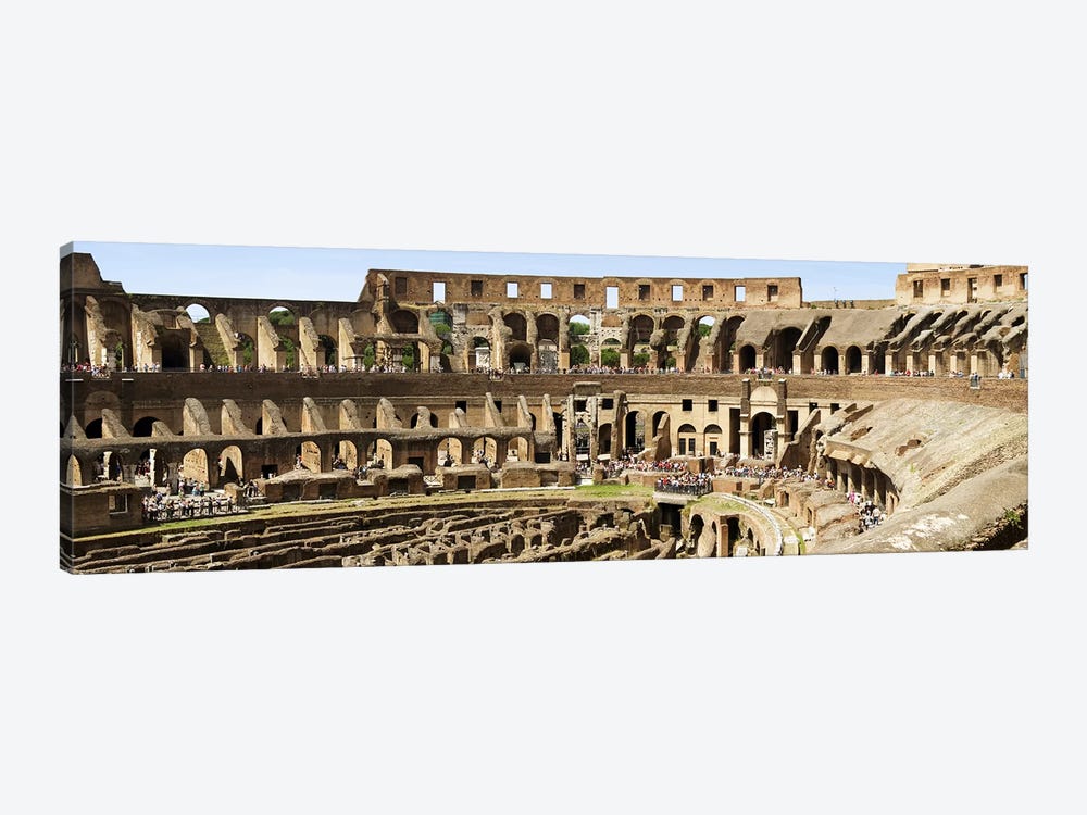 Interiors of an amphitheater, Coliseum, Rome, Lazio, Italy by Panoramic Images 1-piece Canvas Art Print