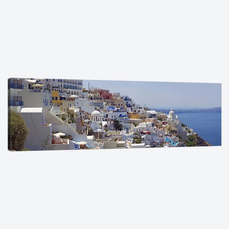 White-Washed Mediterranean Architecture, Fira, Santorini, Cyclades, Greece Canvas Print #PIM6805} by Panoramic Images Art Print
