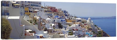 White-Washed Mediterranean Architecture, Fira, Santorini, Cyclades, Greece Canvas Art Print - Santorini Art