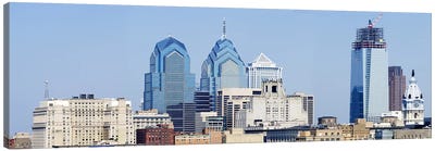 Skyscrapers in a city, Philadelphia, Philadelphia County, Pennsylvania, USA Canvas Art Print - Philadelphia Art