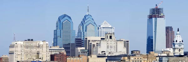 Pennsylvania: Skyscrapers in a city, Philadelphia, Philadelphia County, Pennsylvania, USA by Panoramic Images