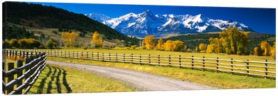Countryside Landscape, Colorado, USA Canvas Art Print - Snowy Mountain Art