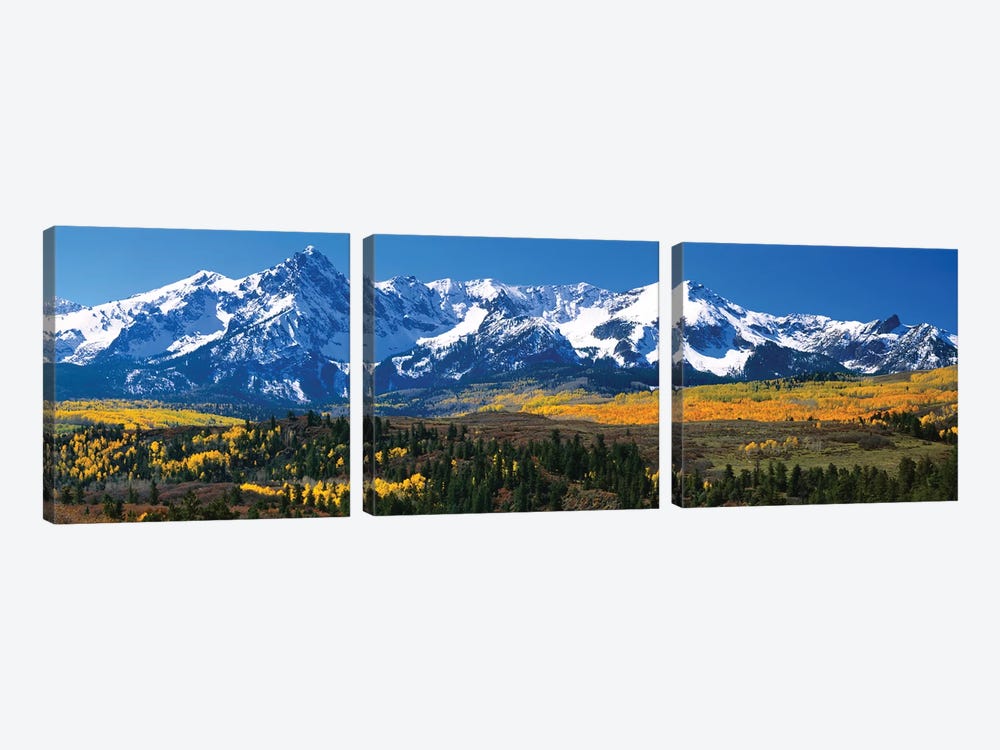 Snow-Covered Sneffels Range, Colorado, USA by Panoramic Images 3-piece Canvas Art Print